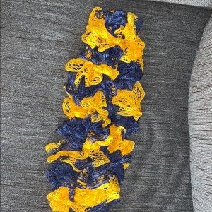 Blue and gold scarf